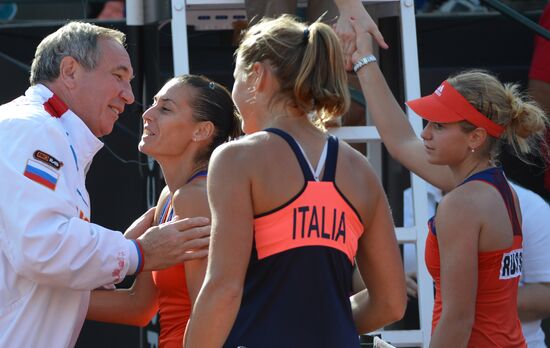 2013 Tennis Fed Cup. Italy vs. Russia final match. Day 2