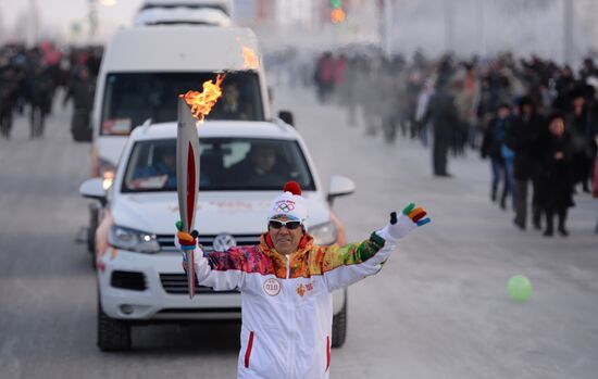 Olympic Torch Relay. Novy Urengoy