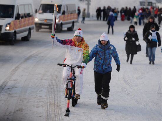 Olympic Torch Relay. Novy Urengoy