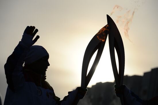 Olympic Torch Relay. Novy Urengoy