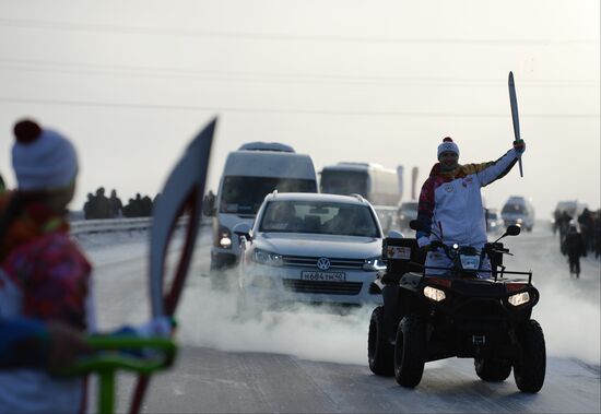 Olympic Torch Relay. Novy Urengoy