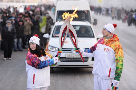 Olympic Torch Relay. Novy Urengoy