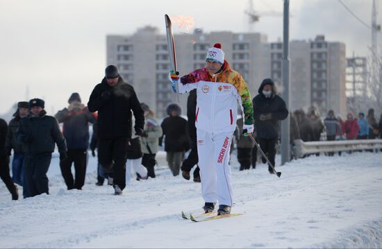 Olympic Torch Relay. Novy Urengoy