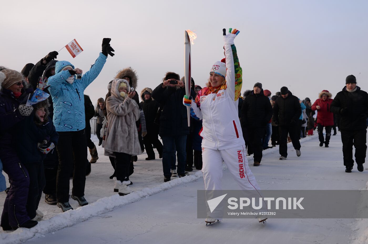 Olympic Torch Relay. Novy Urengoy