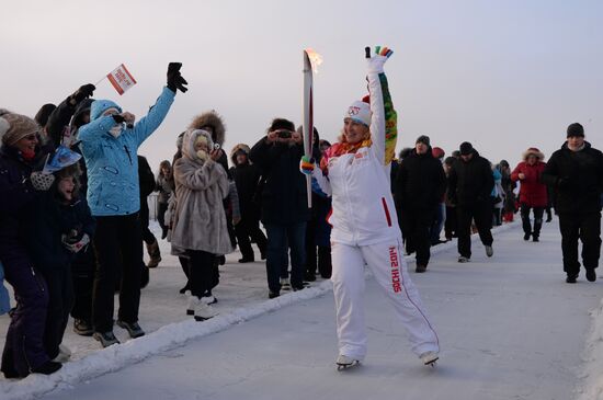 Olympic Torch Relay. Novy Urengoy