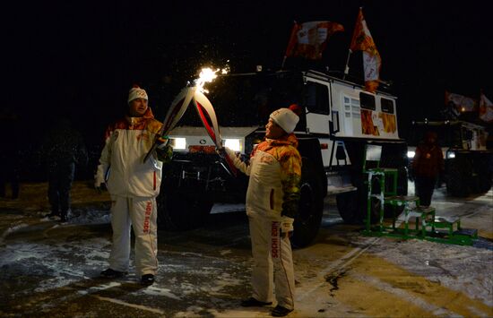 Olympic torch relay. Salekhard