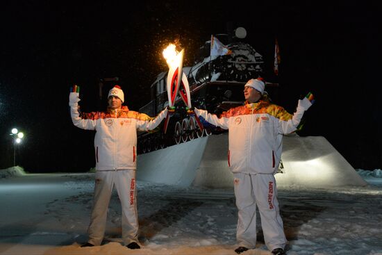 Olympic torch relay. Salekhard