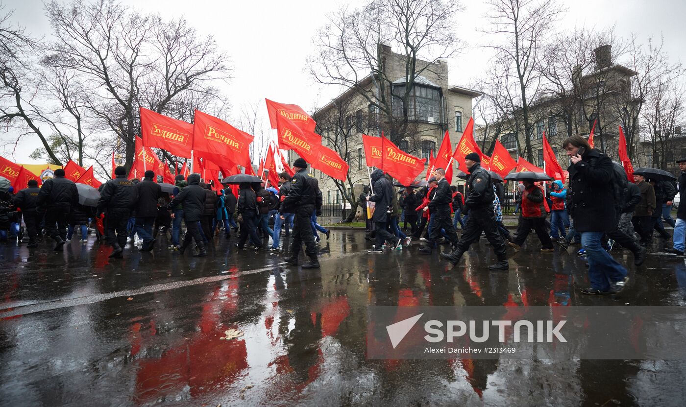 Russian March in St. Petersburg