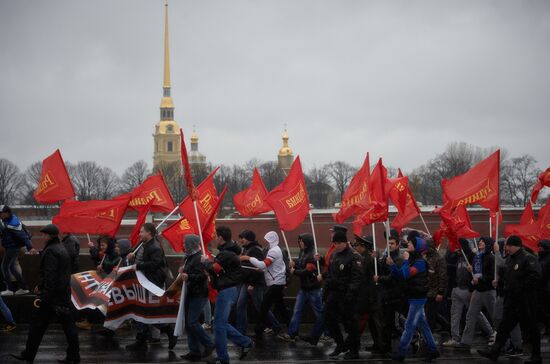 Russian March in St. Petersburg