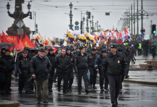 Russian March in St. Petersburg