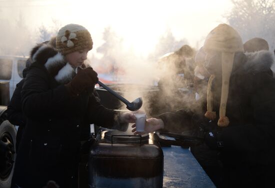 Olympic Torch Relay. Novy Urengoy