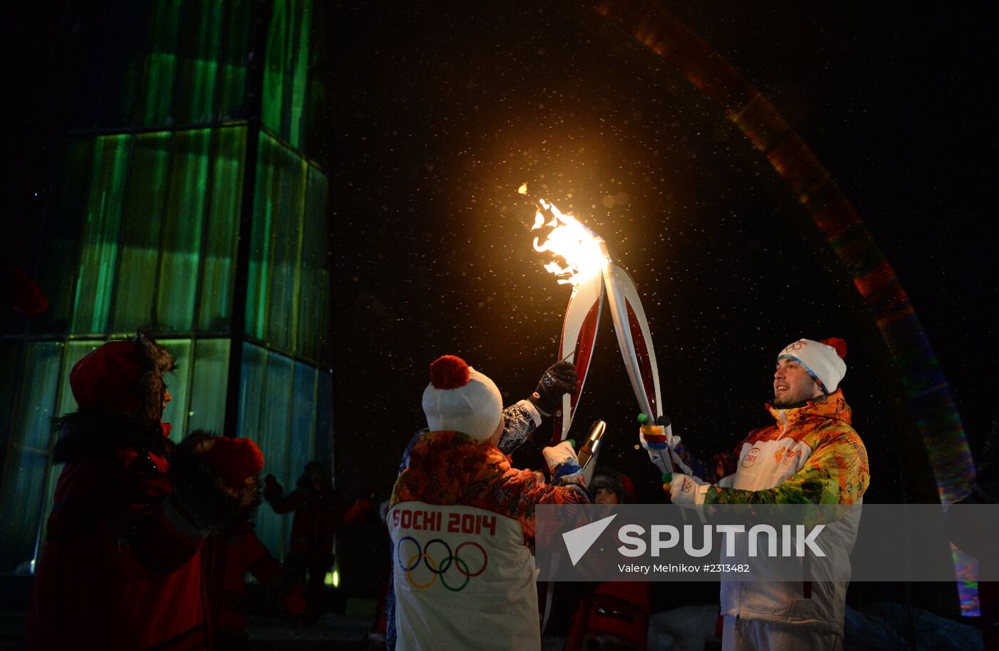 Olympic torch relay. Salekhard