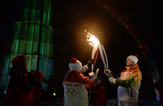 Olympic torch relay. Salekhard