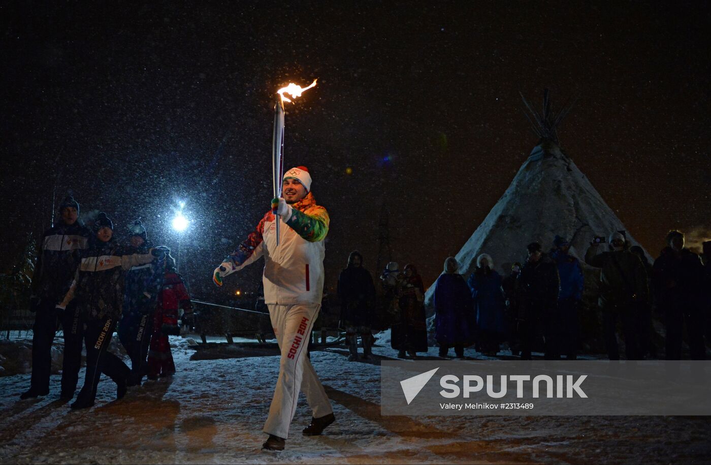 Olympic torch relay. Salekhard