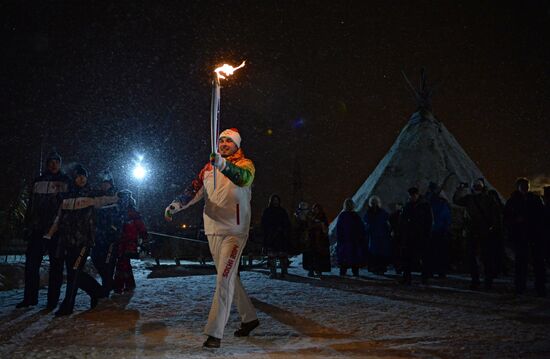 Olympic torch relay. Salekhard