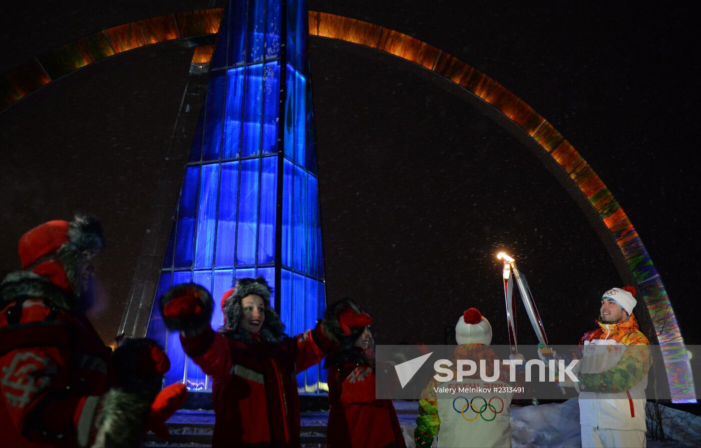 Olympic torch relay. Salekhard