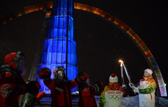 Olympic torch relay. Salekhard
