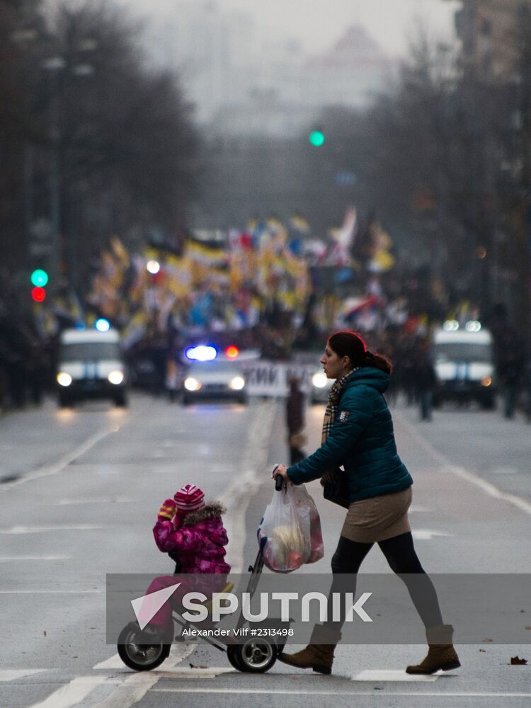 "Tzar's Russian March" in Moscow
