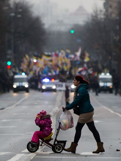 "Tzar's Russian March" in Moscow