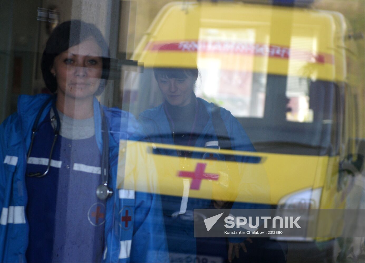 Ambulance crew in Veliky Novgorod