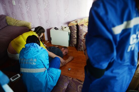 Ambulance crew in Veliky Novgorod