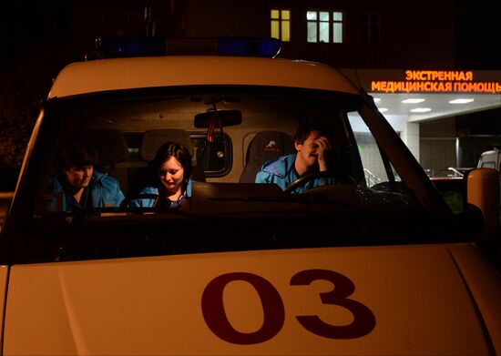 Ambulance crew in Veliky Novgorod