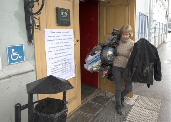 Sergei Kapkov visits burnt-out School of Modern Drama Theater
