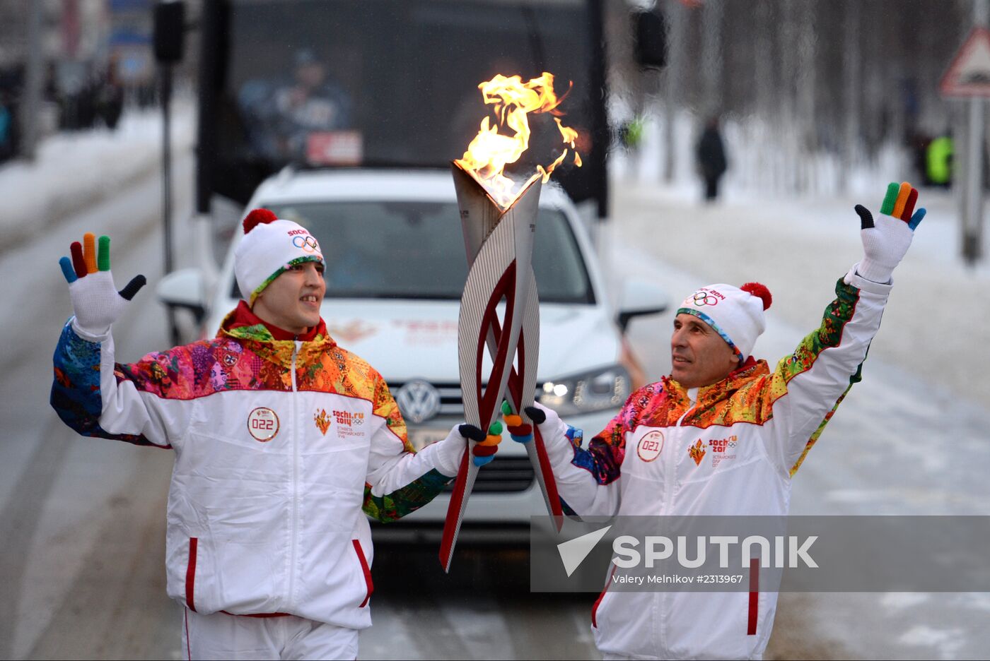 Olympic torch relay. Nefteyugansk