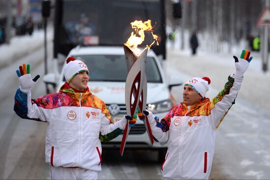 Olympic torch relay. Nefteyugansk