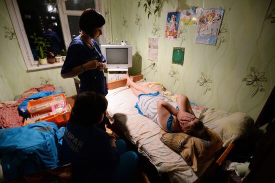 Ambulance crew in Veliky Novgorod