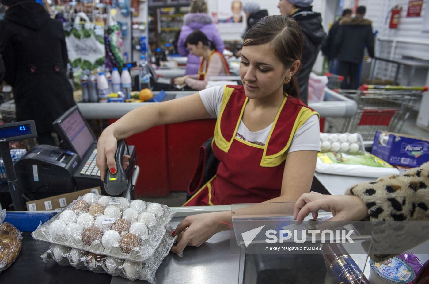 Eggs sale in the Russian regions