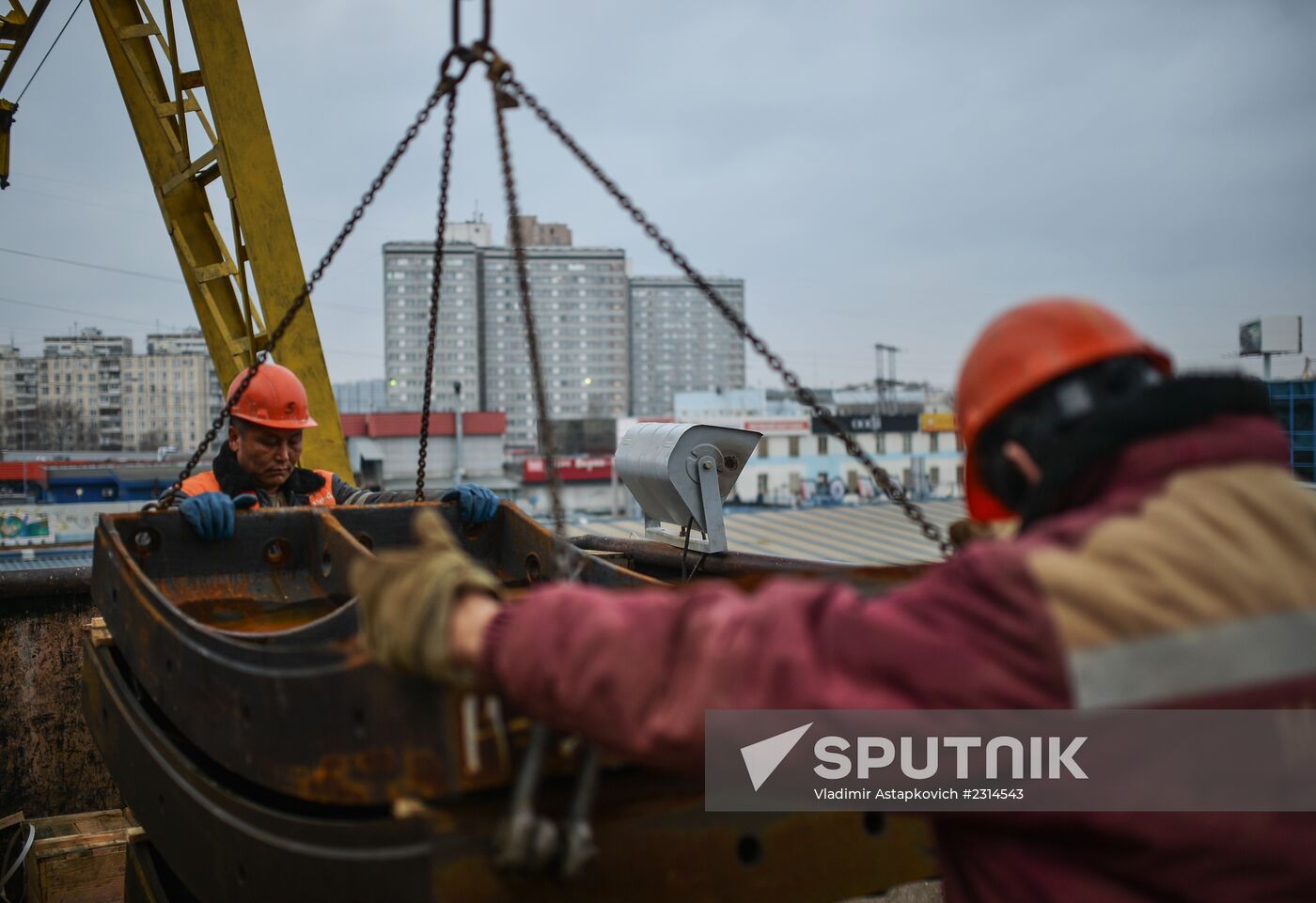 Construction of Petrovsko-Razumovskaya 2 Metro station