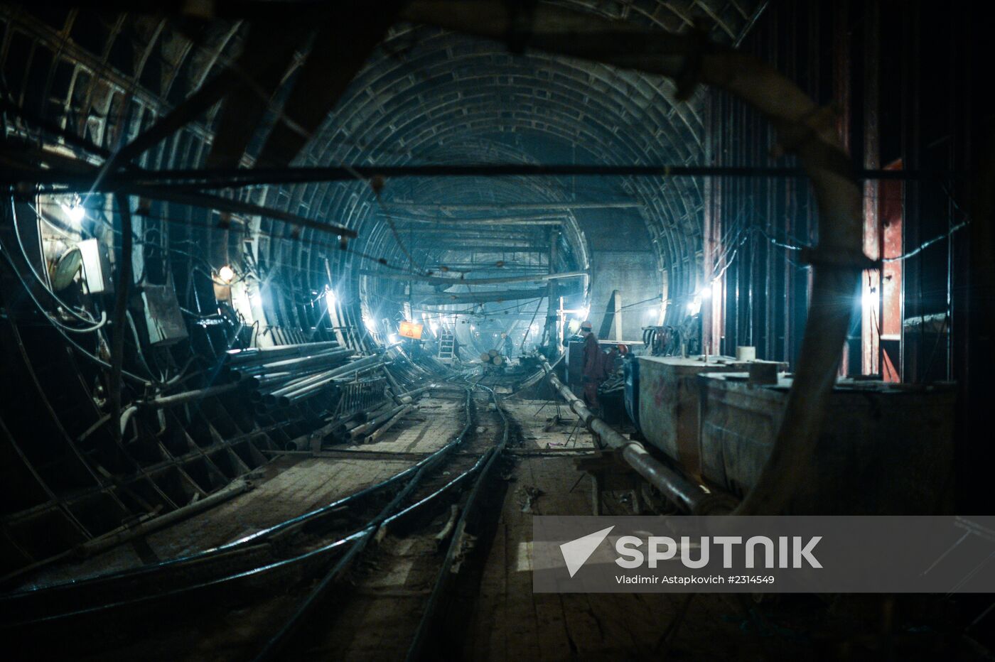 Construction of Petrovsko-Razumovskaya 2 Metro station