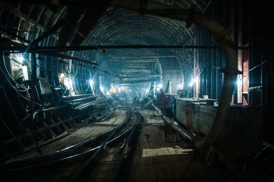 Construction of Petrovsko-Razumovskaya 2 Metro station