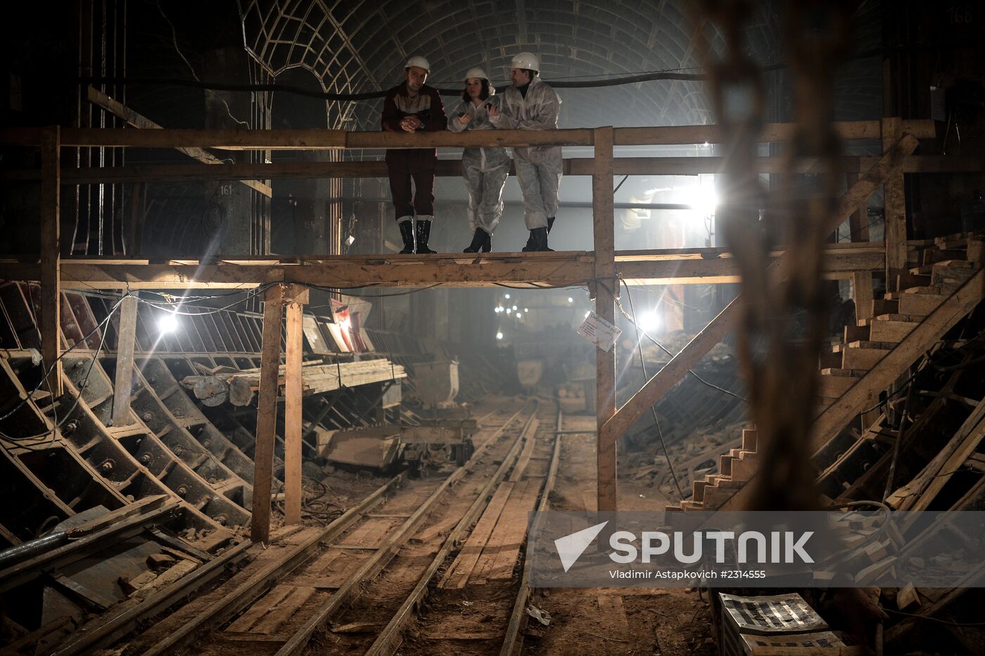 Construction of Petrovsko-Razumovskaya 2 Metro station