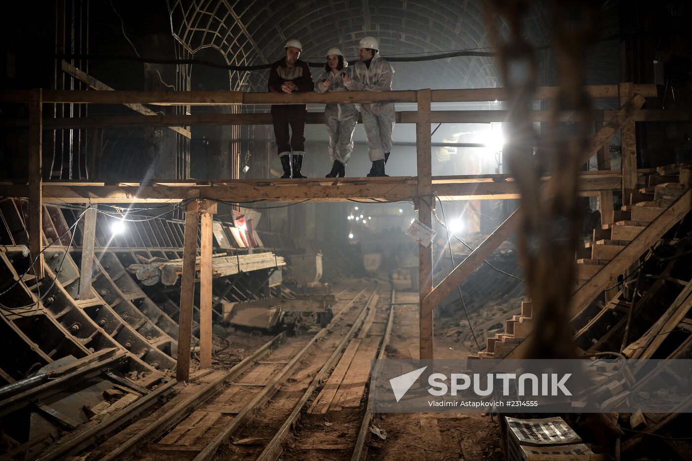 Construction of Petrovsko-Razumovskaya 2 Metro station
