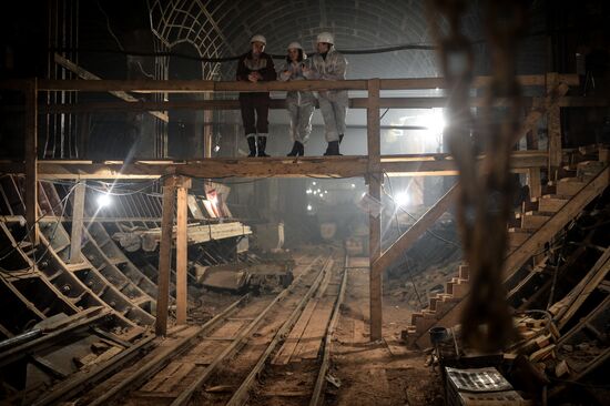 Construction of Petrovsko-Razumovskaya 2 Metro station