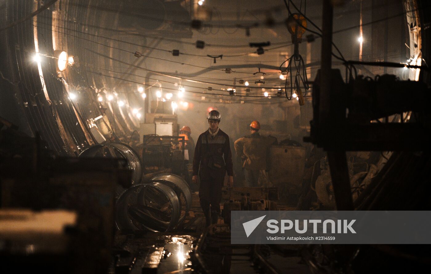 Construction of Petrovsko-Razumovskaya 2 Metro station