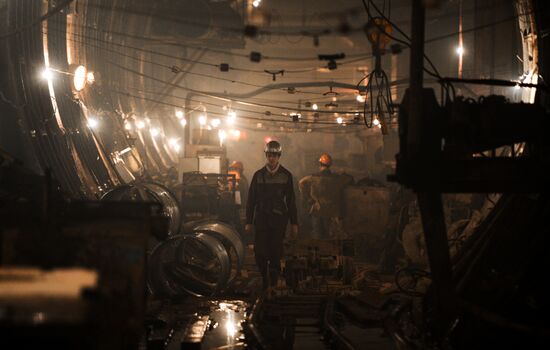 Construction of Petrovsko-Razumovskaya 2 Metro station