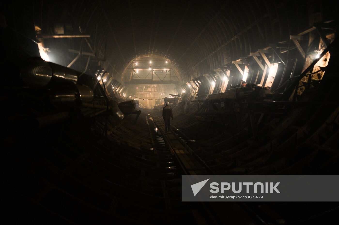 Construction of Petrovsko-Razumovskaya 2 Metro station