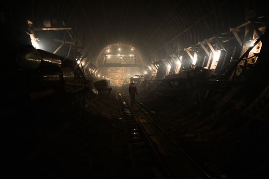 Construction of Petrovsko-Razumovskaya 2 Metro station