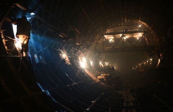 Construction of Petrovsko-Razumovskaya 2 Metro station
