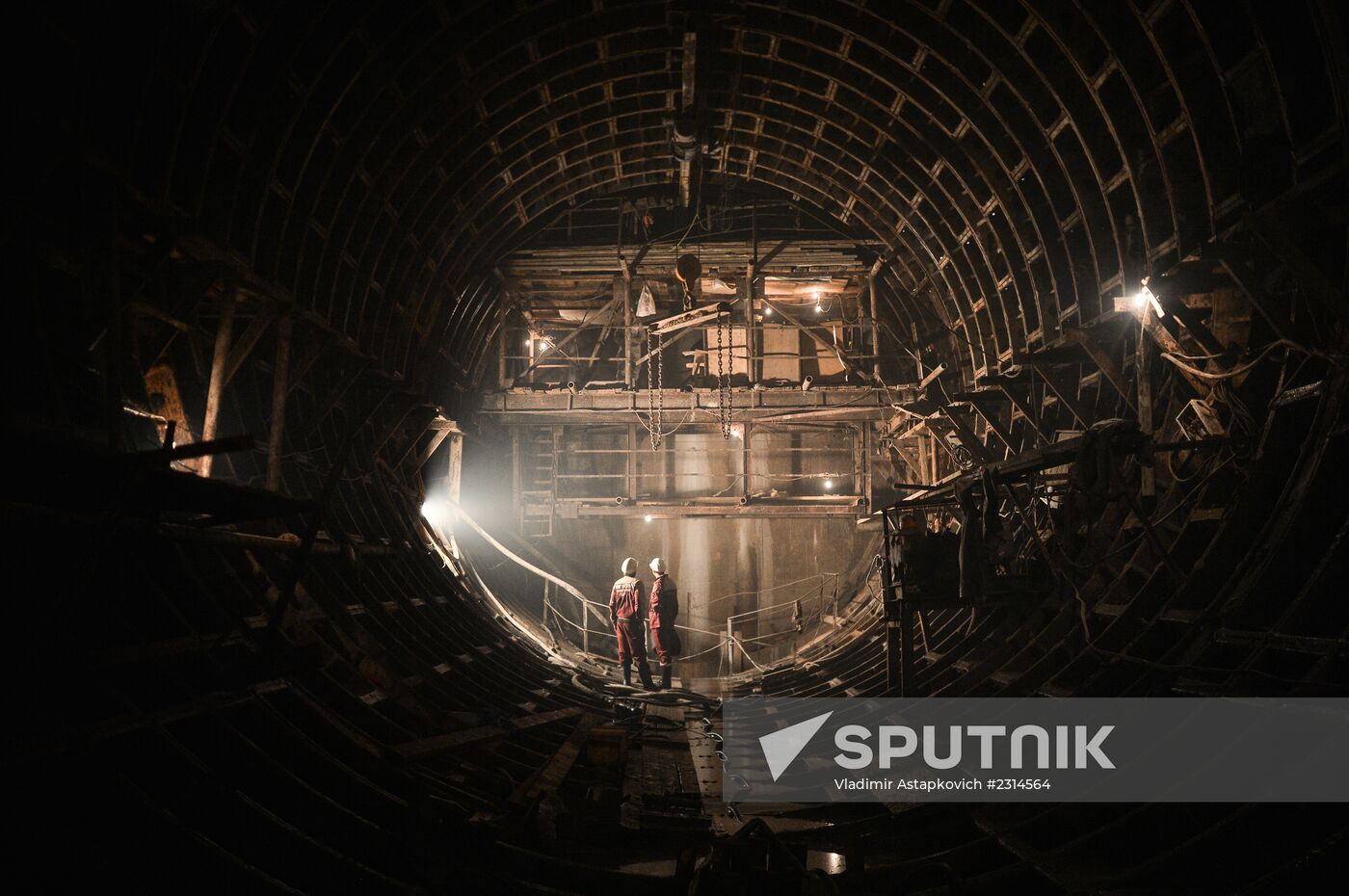 Construction of Petrovsko-Razumovskaya 2 Metro station