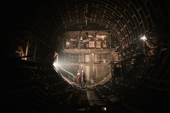Construction of Petrovsko-Razumovskaya 2 Metro station