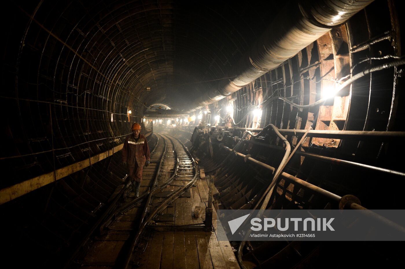 Construction of Petrovsko-Razumovskaya 2 Metro station
