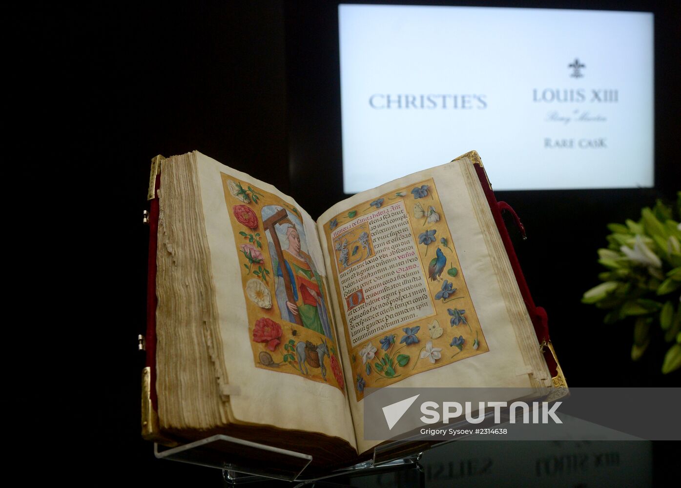 Showing of art works at Christie's auction house