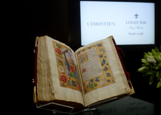 Showing of art works at Christie's auction house