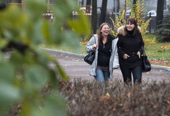 Warm weather in Moscow