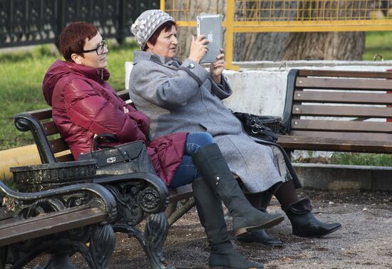 Warm weather in Moscow