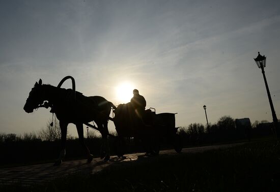 Warm weather in Moscow